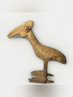 Vintage African bronze kori bustard